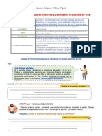 Act. 03 4 Año de Sec. Proponemos Un Actuar en Coherencia Con Nuestro Testimonio de Vida