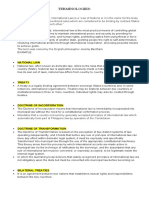 Terminologies INTERNATIONAL LAW