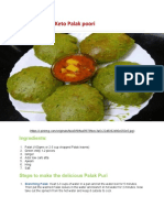 Healthy Food Keto Palak Poori