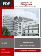 Rphist 1 Readings IN Philippine History: A Self-Regulated Learning