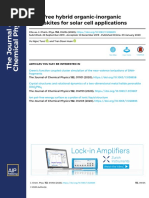 Lead-Free Hybrid Organic-Inorganic Perovskites For Solar Cell Applications