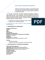 Caso Practico Sobre Tramitacion Aduanera