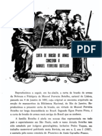 Páginas Do Antigo Inst. Heráldico-Gen. - Carta de Brasao de Manoel Ferreira Botelho