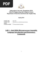 LAB 1 - Intel 8086 Microprocessor Assembly Language Introduction and Elementary Commands