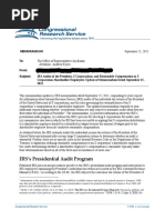 Updated Memorandum - IRS Audits of The President, S Corporations, and Reasonable Compensation To S Corporation Shareholder-Employees