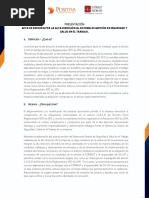 Acta de Revisión Por La Alta Dirección Al Sistema de Gestión de Seguridad y