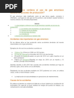 Qué Peligros Conlleva El Uso de Gas Amoníaco Durante Un Proceso de Producción