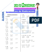 Radicacíon para Primero de Secundaria