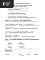 Extra Exercise 1 Chapter 1 - Morphemes