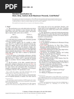 Steel, Strip, Carbon (0.25 Maximum Percent), Cold-Rolled: Standard Specification For