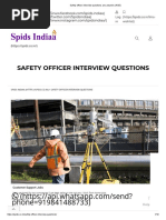 Safety Officer Interview Questions Ans Answers (HSE)