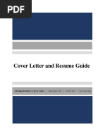 Cover Letter and Resume Guide: Advising, Retention + Career Center