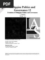 Evolution of Philippine Politics and Governance