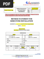 Method Statement For Kerb Stone Installation