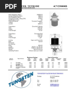 Power Tetrode 4CV250000B: Short Form Specification