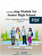 Learning Module For Senior High School: Subject: Discipline and Ideas in The Social Sciences