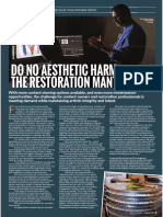 Do No Aesthetic Harm: The Restoration Mantra