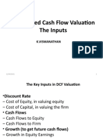 Discounted Cash Flow Valuation The Inputs: K.Viswanathan