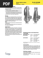 Brass Safety Valves FK 46.13 (10) GB: Primary Characteristics