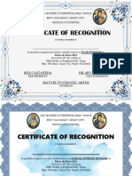 Certificate of Recognition: Rex Castañeda Hilary Grace Gargar