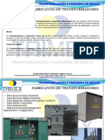 1 Trimex. Transformadores Secos en Baja Tension