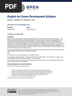 English For Career Development Syllabus