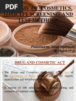 Analysis of Cosmetics, Toxicity Screening and Test Method