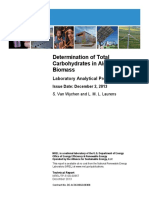 Determination of Total Carbohydrates in Algal Biomass: Laboratory Analytical Procedure (LAP)