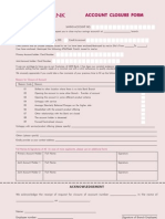 SB - Account Closure Form - Axis Bank