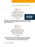 TEXT 1.1: DH Tarā Ra Uvāca Dharma-K Etre Kuru-K Etre Samavetā Yuyutsava Māmakā Pā Avāś Caiva Kim Akurvata Sañjaya