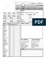 One Page Character Sheet - Flat