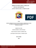 Modelo Predictivo de Análisis de Riesgo Crediticio Usando Machine Learning en Una Entidad Del Sector Microfinanciero