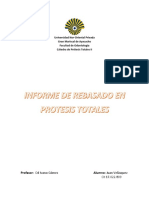 Informe en Rebasado de Protesis Total