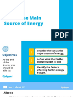 Earth and Life Science SHS 2.3 Sun As The Main Source of Energy