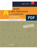 Aprender A Ser Personas y A Convivir Un Programa para Secundaria (2a. Ed.) by Trianes Torres, María Victoria Fernández-Figares Morales, Carmen