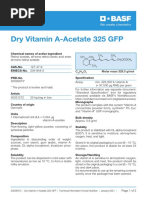 Dry Vitamin A-Acetate 325 GFP: Chemical Names of Active Ingredient