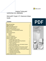 10987C: Performance Tuning and Optimizing SQL Databases Microsoft® Hyper-V® Classroom Setup Guide