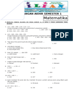 Soal UAS Matematika Kelas 2 SD Semester 1 (Ganjil) Dan Kunci Jawaban