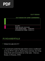 Duct Design For "Super" Supermarket