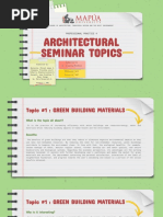 Architectural Seminar Topics: Professional Practice 4