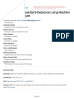 Alzheimer's Disease Early Detection Using Machine Learning Techniques