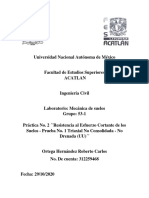 Informe Resistencia Al Esfuerzo Cortante de Los Suelos