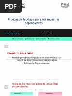 Prueba de Hipotesis para Dos Medias Con Muestras Pareadas