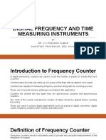 Digital Frequency and Time Measuring Instruments: BY Dr. K.V.Praveen Kumar Assistant Professor, Eed, Svnit