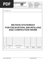 Method Statement For Excavation, Backfilling and Compaction Work