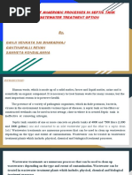 Investigation of Anaerobic Processes in Septic Tank As A Wastewater Treatment Option