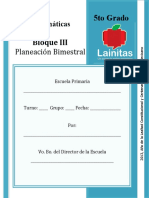 5to Grado - Bloque 3 - Matematicas