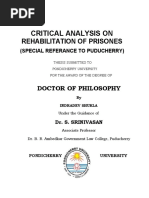 Critical Analysis On: Rehabilitation of Prisones