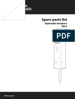 Spare Parts List: Hydraulic Breakers RX6