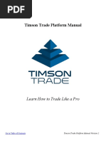 Timson Trade Platform Manual Version 2